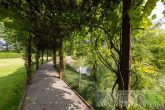 Idyllisches Anwesen in Stadtnähe von Nordhorn - Ihr Traum vom Wohnen im Grünen wird wahr - Laubengang mit Weinreben entlang der großen Teichanlage